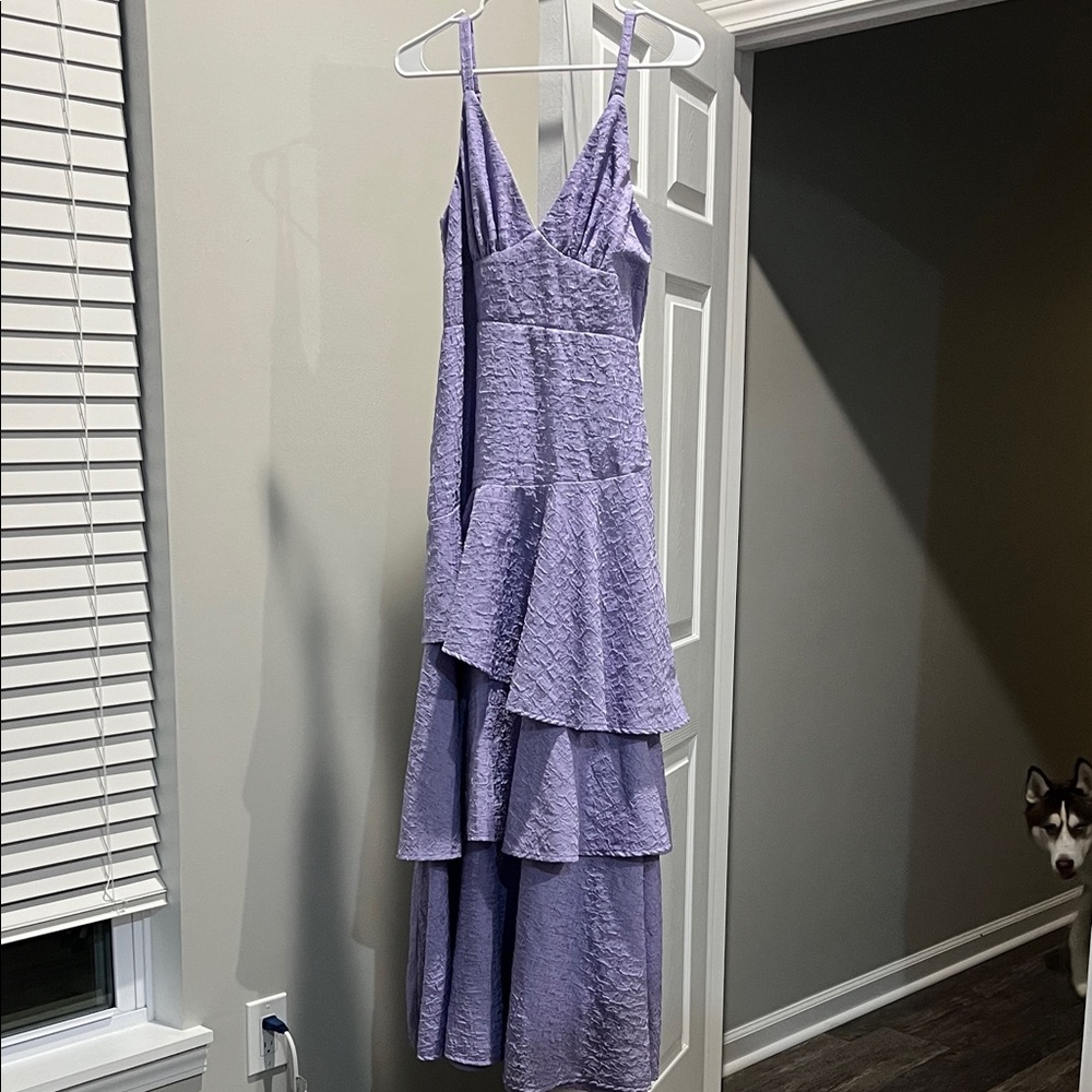 Hello Molly Lavender Asymmetrical Dress
